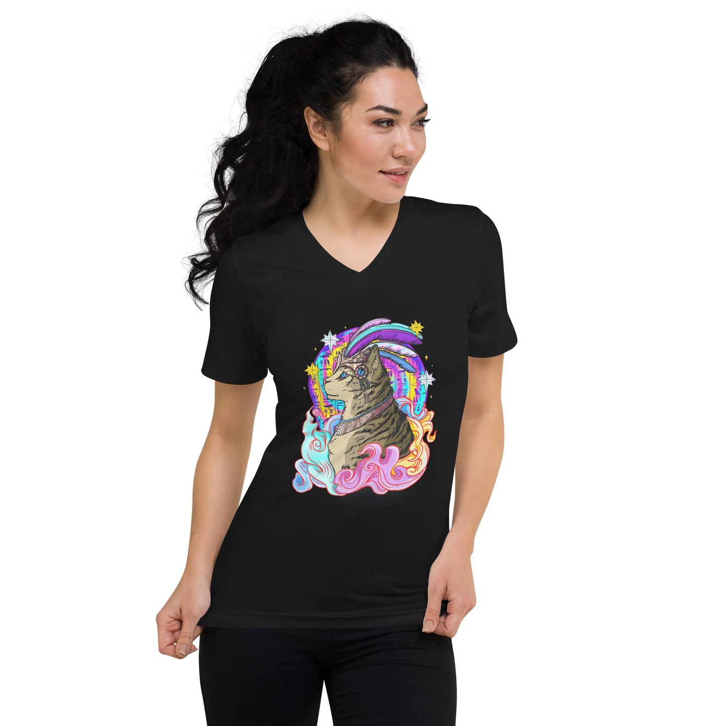 Unisex Short Sleeve V-Neck T-Shirt